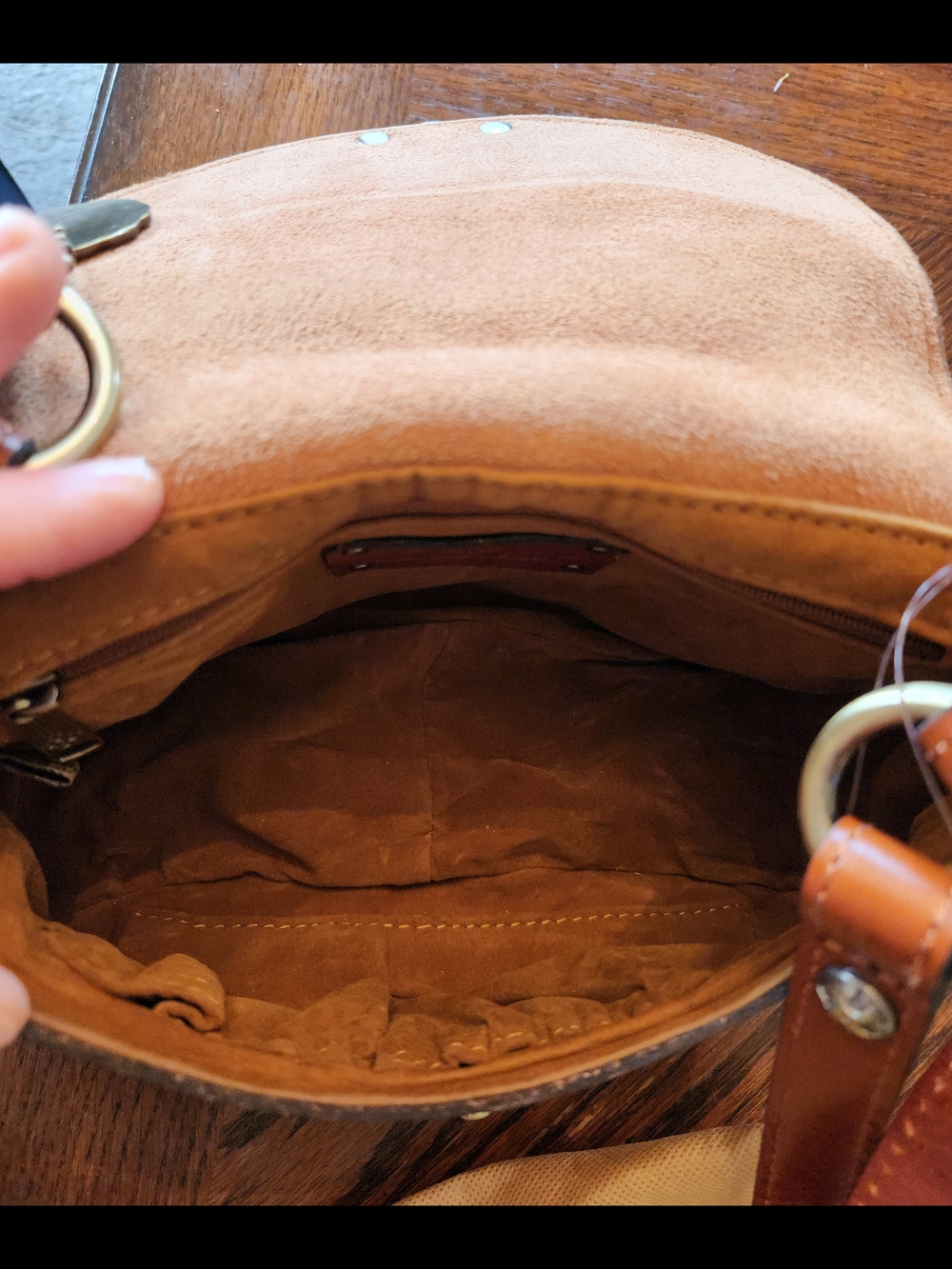 Patricia Nash Brown Floral Embossed Leather Crossbody Bag Anniversary Edition - Picture 14 of 15